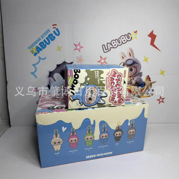 Labubu1.0 Bubble Mart Labubu First Generation Macaron Vinyl Plush Doll Bag Pendant Blind Box