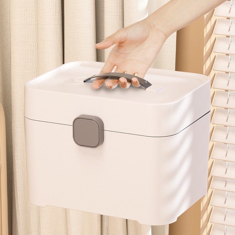 Dopamine Portable Medicine Box Large Capacity Double-Layer Storage Box Nail Polish Gel Storage Box Portable Nail Art Toolbox