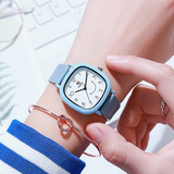 Детские часы girl square niche design для учащихся начальной школы, учащихся младших классов средней школы, девочки смотрят только на таблицу учета времени без звука
