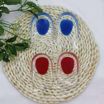 Heel pad insole silicone transparent sports shock absorption inner heightening pad U-shaped heel pad PU half size heel pad