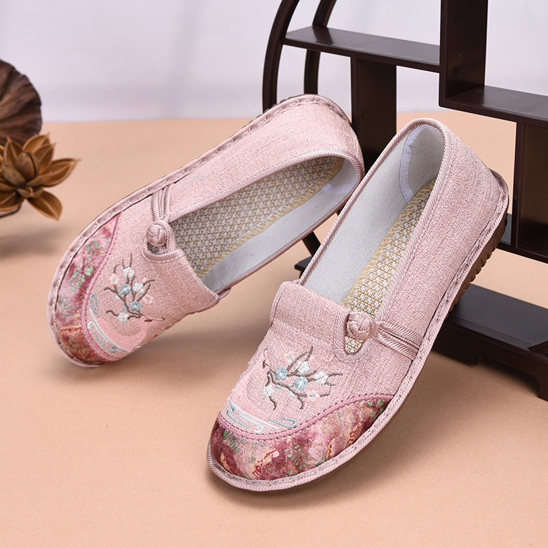 Yan Xuan [Happy Deer] New Chinese Style National Style Shoes Retro Ethnic Style Han Clothing Embroidered Shoes Old Beijing Cloth Shoes Women's Shoes