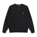 Round neck sweatshirt black white label