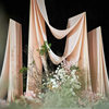 Fabric Milk Silk Ceiling Wedding Stage Tulle Curtain Drape Ice Silk with Wooden Door Curtain Semi-Transparent Light-Transmitting Korean Style