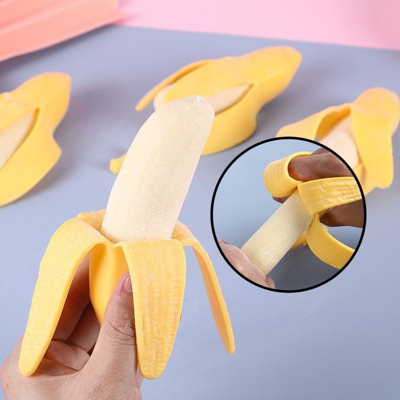 Hot-selling simulated peeling banana pinch and squeeze decom...
