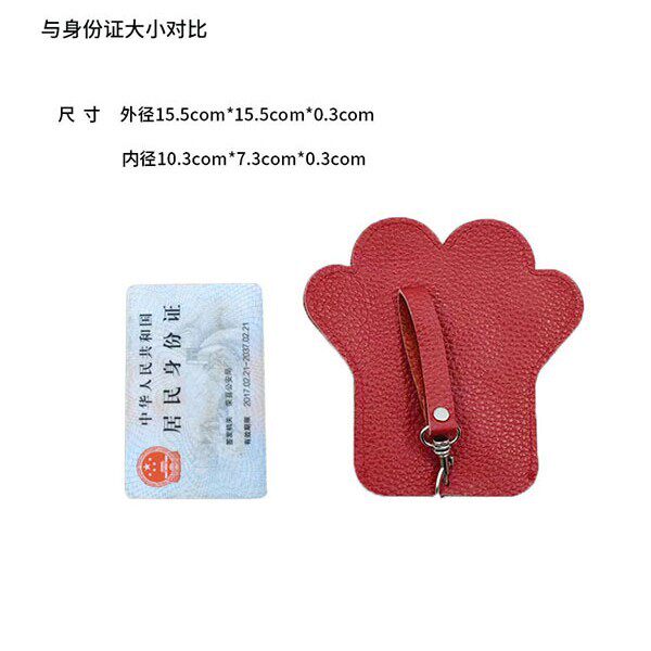 Cross-border cartoon cat's claw design first layer cowhide card holder card holder large capacity card position leather card bag access control card holder