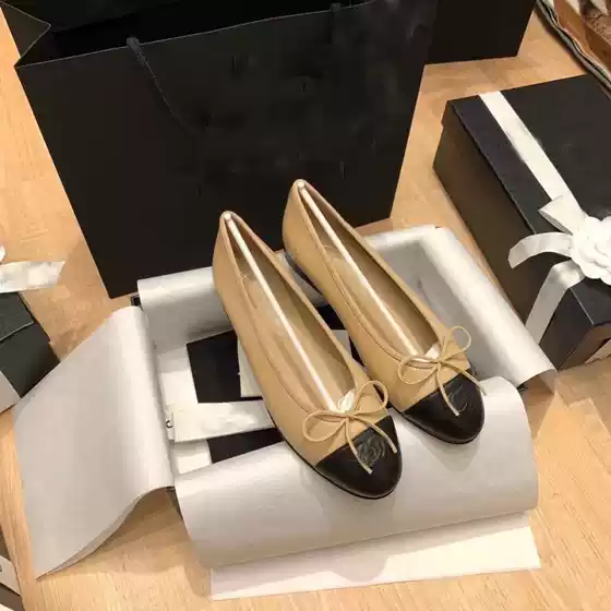 High Version 22 New Style Small Fragrant Flats Shoes for Women with Bows, Comfortable Lazy Shoes, Fragrant Grandma Low-Heeled Ballet Shoes