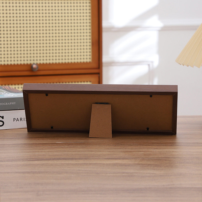 Photo Frame Solid Wood Table Wall Hanging Photo Painting and Calligraphy Mounting Frame Retro New Chinese Living Room Wooden Simple Table Pendulum