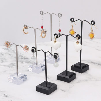 Vito Mini Metal Earrings Acrylic Three-Piece Earrings Earrings Display Stand Jewelry Rack Necklace Rack Wholesale