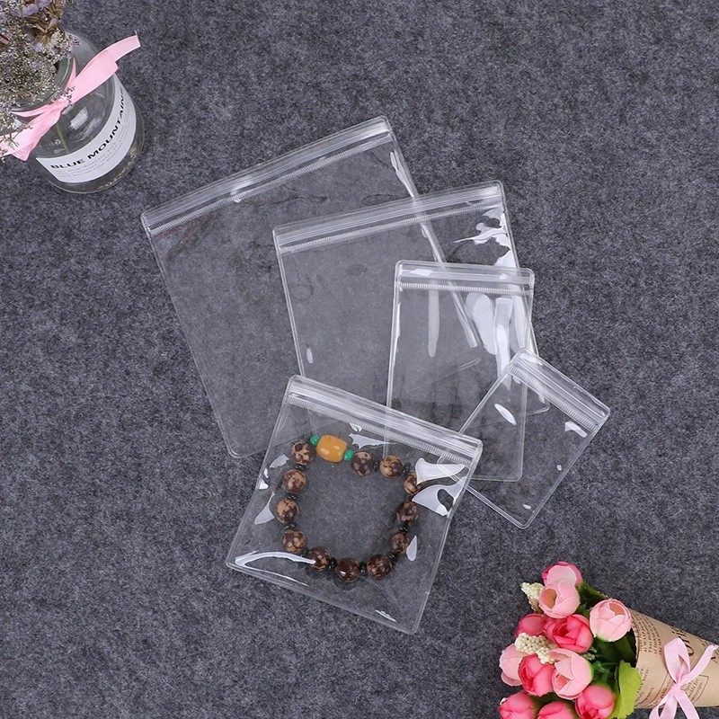 Rectangular Transparent Pvc Ziplock Bag, Jewelry, Jewelry, Jewelry Packaging Bag, Storage Bag, Buddhist Beads Plastic Bag