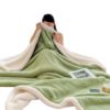 Autumn and Winter Double-Layer Small Blanket Thickened Winter Nap Blanket Cashmere Air-Conditioning Blanket Shawl Office Blanket Cross-Border