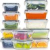 12 piece set plastic transparent fresh-keeping box with lid refrigerator fresh-keeping box food grade sealed storage box
