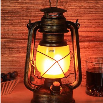 Rechargeable Bar Table Lamp Decorative Atmosphere Lamp Creative Retro Horse Lantern Outdoor Props Camping Kerosene Lamp Table Lamp Lantern