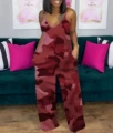 Camo Wine Red Long Pants