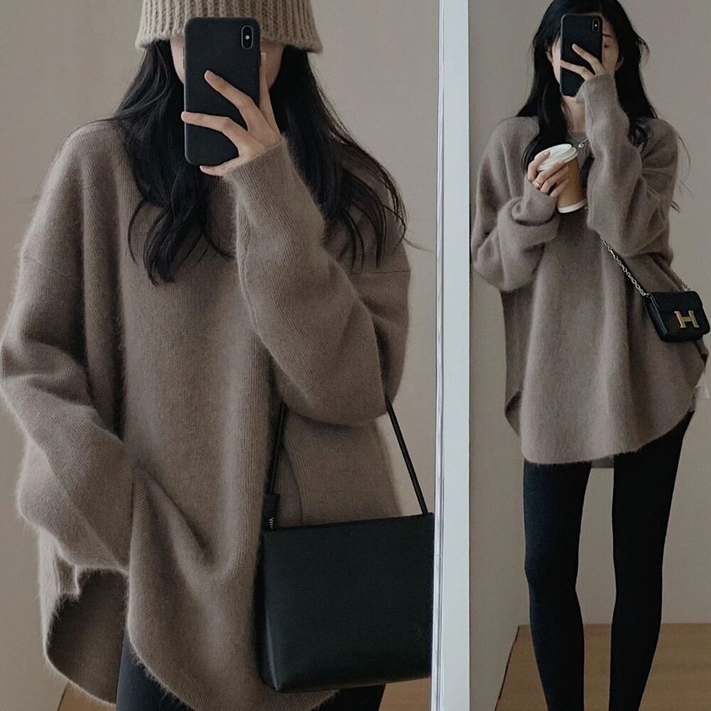Maternity Sweater Winter Outfit Autumn and Winter Set Going Out Fashionable Trendy New 2025 Winter Top Knitwear