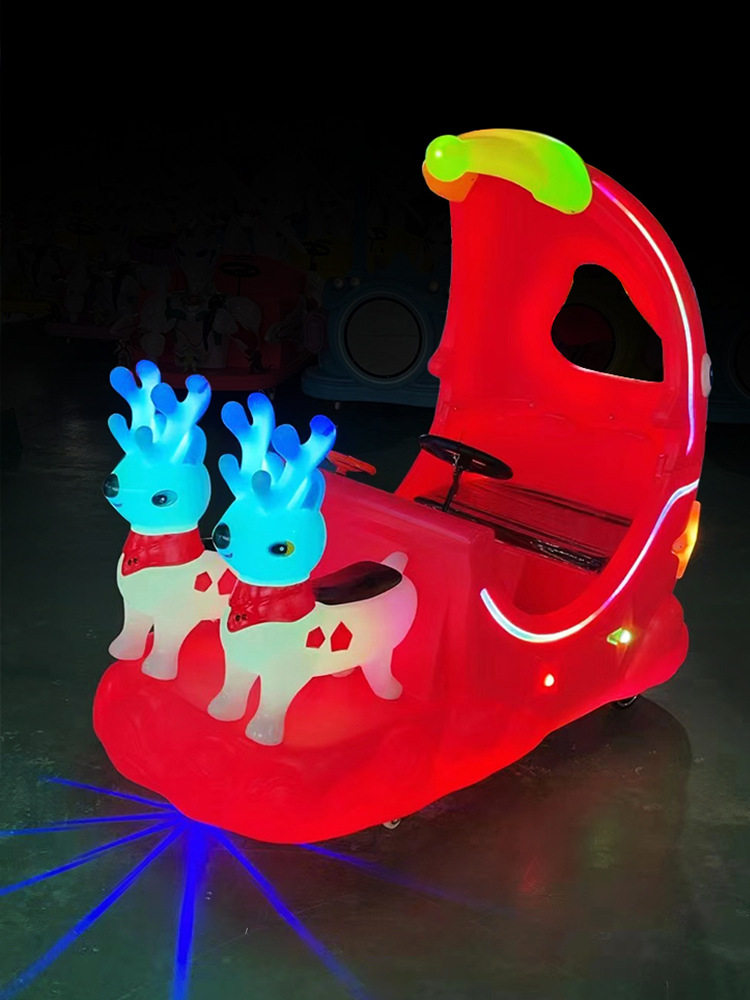 Square amusement car night market stall children bumper car New luminous double parent-child electric go-kart off-road vehicle