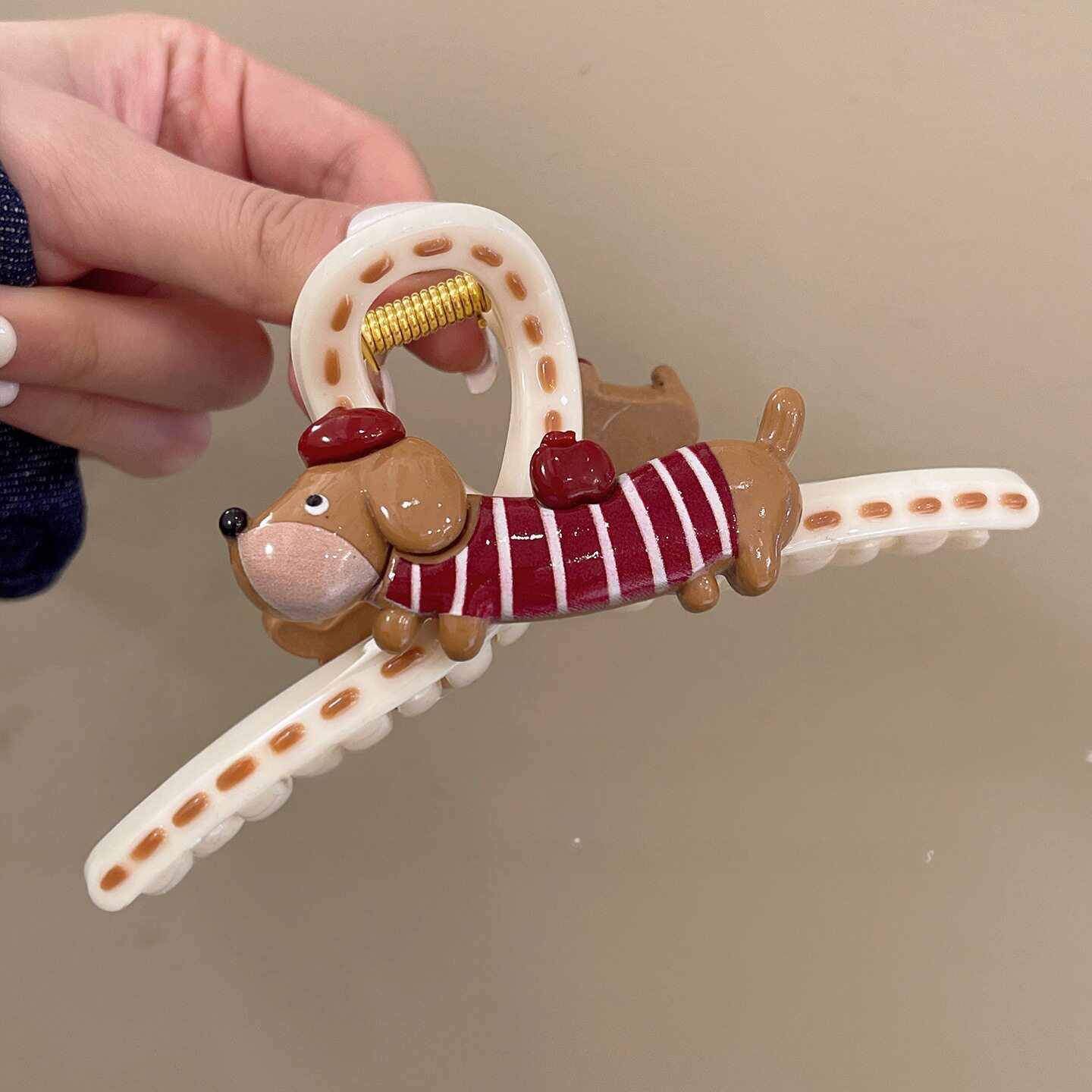 卡通动物狗狗猫咪抓夹高颜值五角星后脑勺盘发鲨鱼夹可爱发饰网红
