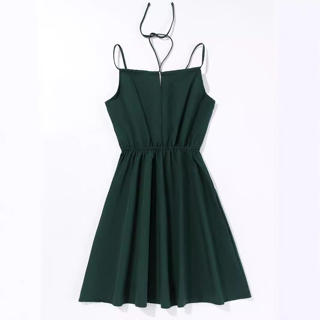 French Vintage Style Sleeveless Dress Elegant Aesthetic Fresh Look Lightweight Fabric Perfect for Summer Events