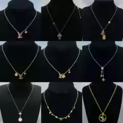 (Original Stamping) Yujia V Letter Necklace for Women, European and American Style, Light Luxury Clavicle Chain, High-End Exquisite Accessory