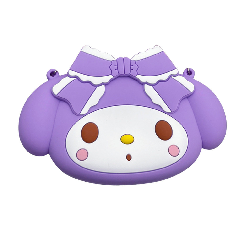 Children's Silicone Bag Cartoon Melody Fashion Coin Purse Girls Crossbody Bag Clothing Matching Shoulder Bag Storage Bag