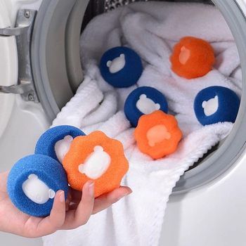 Lint Remover for Drum Washing Machines, Cat Hair Adsorption and Removal Device, Laundry Hair Removal Filter Bag, Magic Laundry Ball