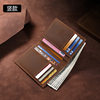 Cross-border supply of crazy horse leather men's short wallet retro leather multi-functional long wallet card bag factory hot sale
