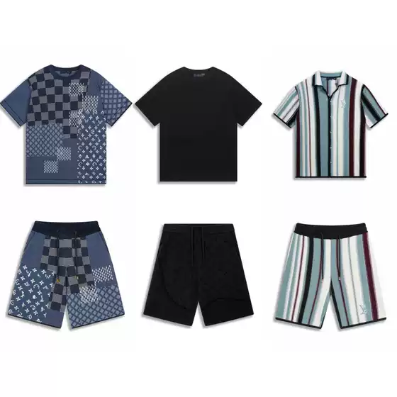 (High Quality) Correct Version. Lv Short-Sleeve 25 New Model Cotton Knit Short-Sleeve T-Shirt, Unisex