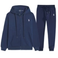 Navy blue white label
