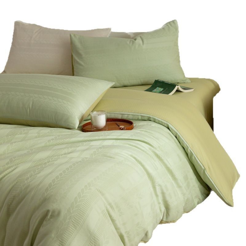 100S Cotton High Branch Jacquard Four-piece Set Class A Advanced Light Luxury Long-staple Cotton Cotton Bedding for Autumn and Winter Naked Sleeping