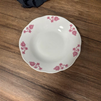8 Inch Pink Flaw Classic Nostalgic All-Ceramic Ceramic Plate