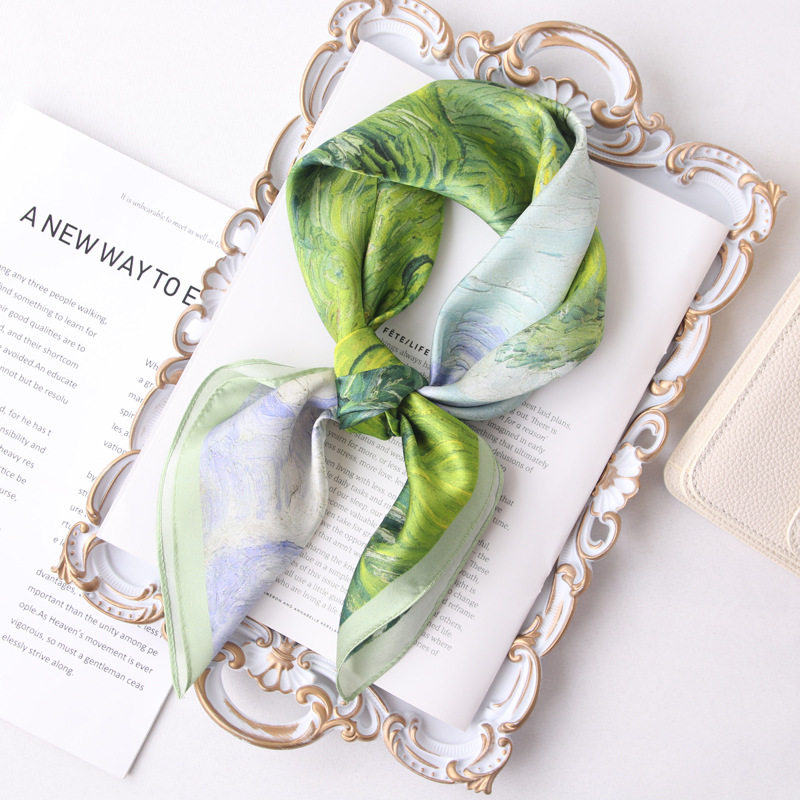 70 Mulberry Silk Square Scarf Spring and Autumn Hangzhou Silk Small Square Scarf Women's Silk Scarf Wholesale Advanced Scarf Original Design