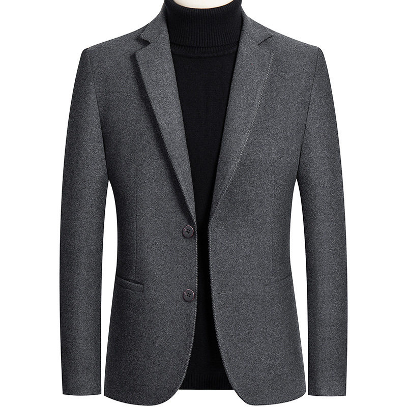 Mens Wool Blazer Jacket Business Casual Style Available in Gray Black Burgundy Navy Wholesale Sizes M to XXXL