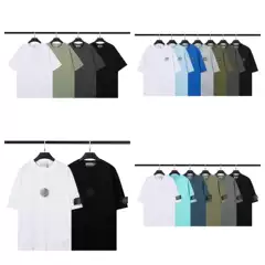Cross-Border New 25Ss Stone Stone Men and Women Couple Casual T-Shirt with Compass Print on the Back Short-Sleeved Ius