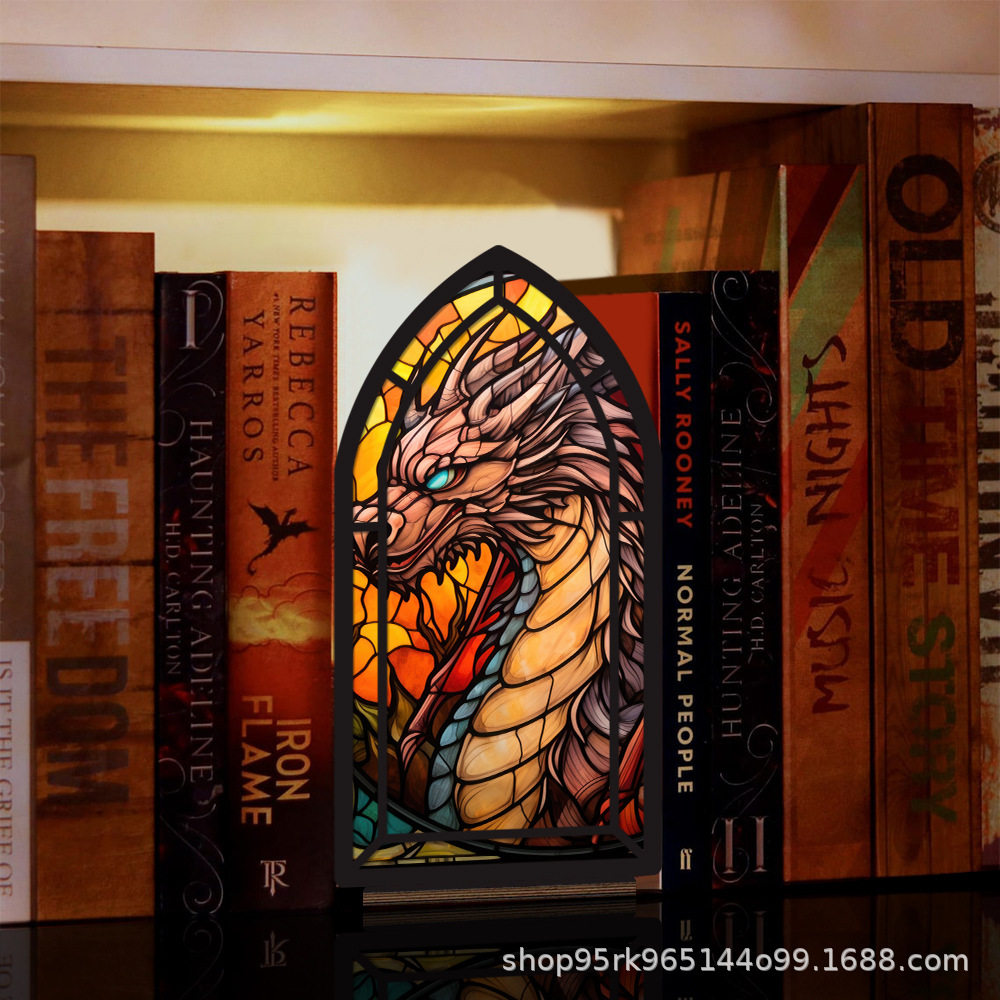 Cross-Border New Product Book Nook Creative and Diverse Bookend Bookshelf Decorations Fantasy Book Corner Accessories Reader Gifts