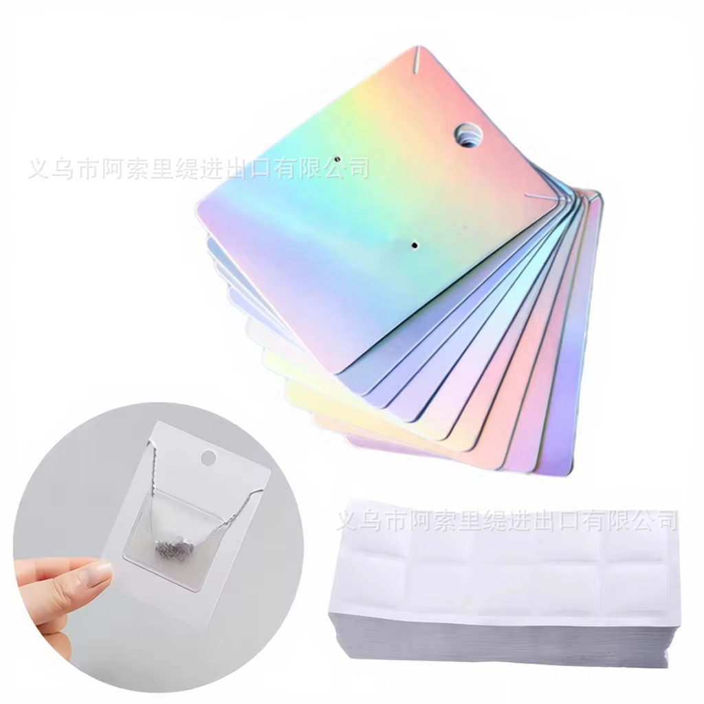 กล่องกระดาษใส่จี้และต่างหูเครื่องประดับเงินหลากสี ยอดนิยมบน Amazon พร้อมกระเป๋าด้านหลังแบบมีกาวในตัว