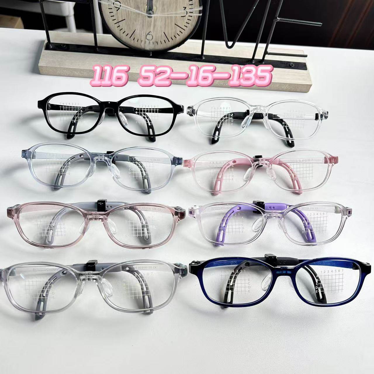 Children's soft silicone glasses frame for men and women students non-slip adjustable temples flexible non-clip face Danyang glasses wholesale