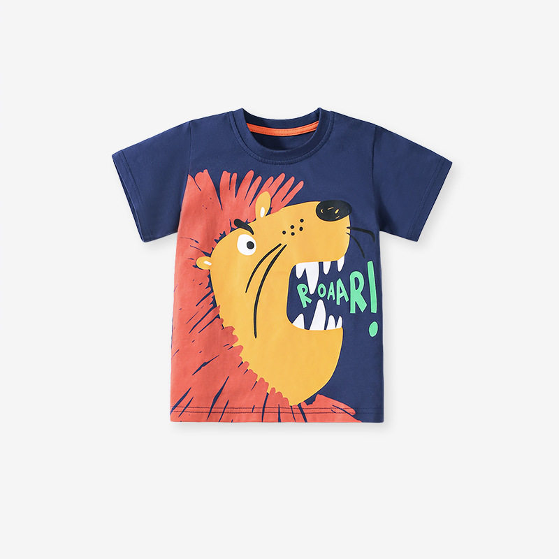 Ensemble enfant manche courte été, vêtements garçon coton dessin animé, vente en gros ensemble garçon