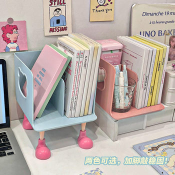 Desktop Bookshelf Home Student Dormitory Book Stand Layered Storage Rack Office Sundry Folder Storage Box