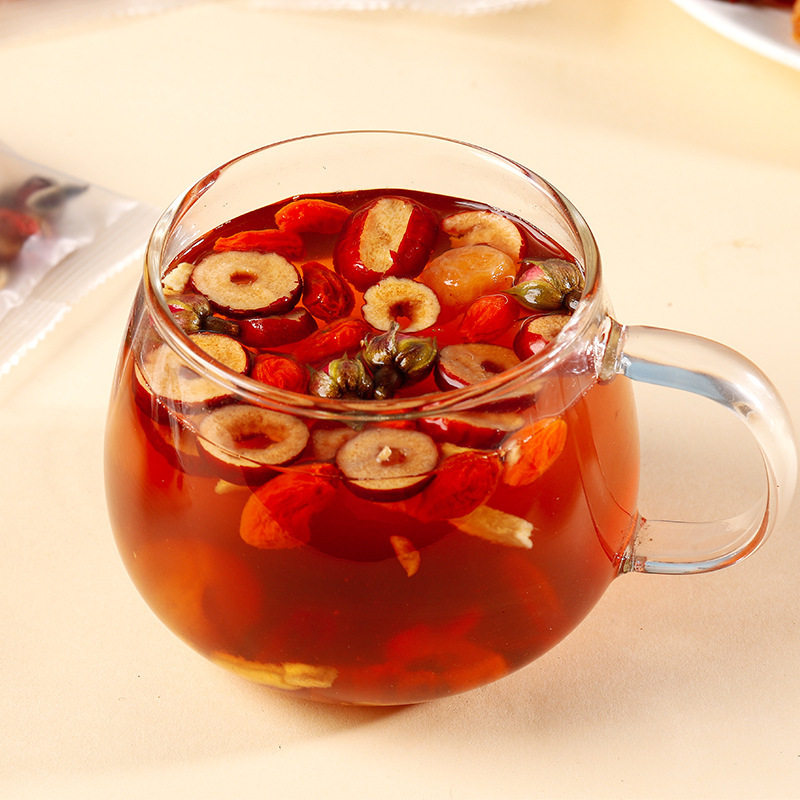 Brown sugar ginger jujube tea brown sugar longan red dates medlar group scented tea female qi and blood aunt brown sugar ginger tea wholesale