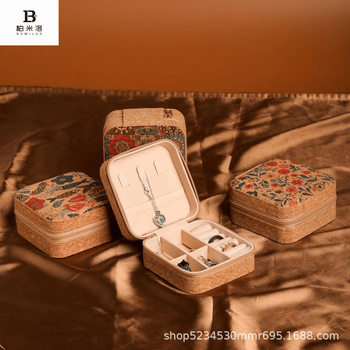 Vintage jewelry box portable jewelry storage box ring necklace jewelry storage box manufacturers cross-border in stock wholesale
