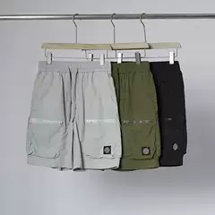 Cross-Border Export Stone Island Compass Embroidery Functional Workwear Multi-Pocket Five-Point Sports Quick-Dry Shorts