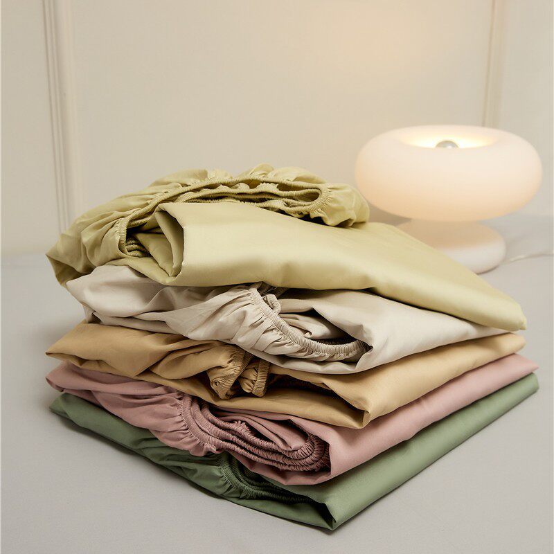 100 Xinjiang long staple cotton four-season cotton solid color simple single product bed sheet pillowcase bed hat cotton quilt cover