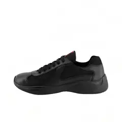 Foreign Trade Cross-Border Prada/Prada Men's America's Cup Patent Leather and Fabric Sneakers