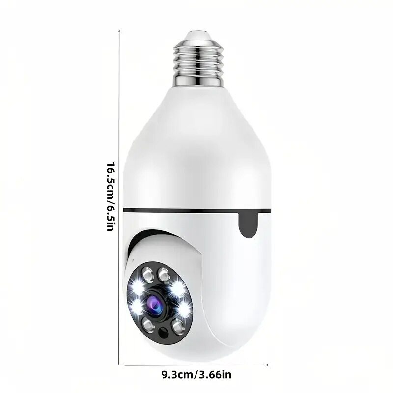 กล้องหลอดไฟพาโนรามา E27 จากโรงงาน มองเห็นกลางคืนแบบสีเต็มรูปแบบ 360 องศา ระบบเฝ้าระวังไร้สาย รองรับการจัดส่งแบบ Cross‑Border