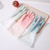 White two-color gloves dish washing gloves women's kitchen fairy latex laundry waterproof plastic rubber housework bowl
