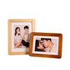 Solid wood rounded photo frame table wholesale creative picture frame wall mounting photo couple children mini photo frame