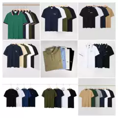 High-Quality Version with Correct Logo, Solid Color Letter Embroidery, European and American Style, Men's Summer Polo Shirt for Cross-Border Sales