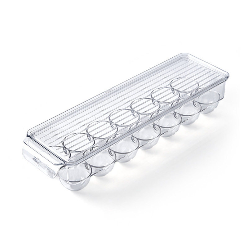 Egg Storage Box Double-layer Organizer Egg Box Drawer Type Fresh-keeping Box Kitchen Refrigerator Egg Box Egg Holder Transparent