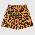 Ee yellow leopard print hole