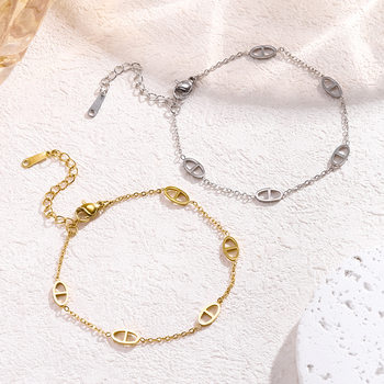 Korean Style Ins Niche Design High-grade Pig Nose Titanium Steel Bracelet Women's New Fashion Bracelet All-match Trendy Bracelet