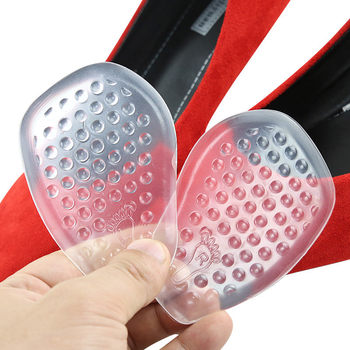 Half-size pad massage silicone forefoot pad high heel insole women's thickened forefoot pad anti-pain half-pad forefoot